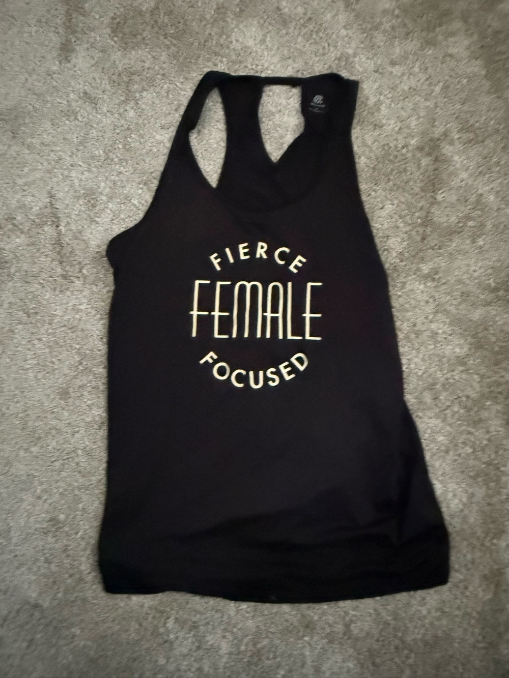 Fierce Female Focused Black Racerback Tank